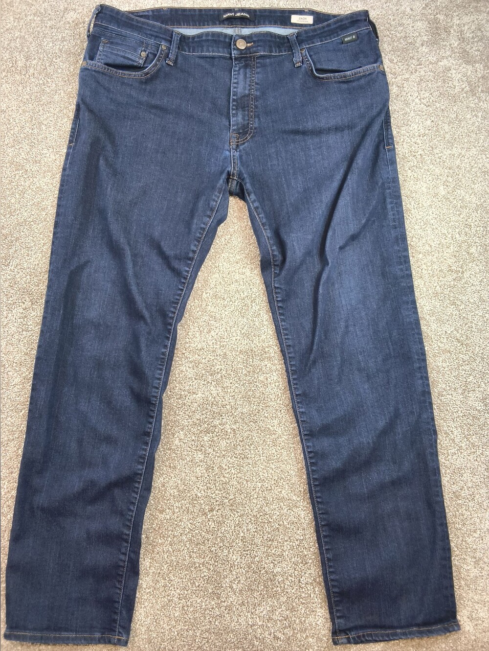 Mavi Jeans Zach Straight Leg 5-Pocket Sz 40 x 32 Blue Denim Jeans